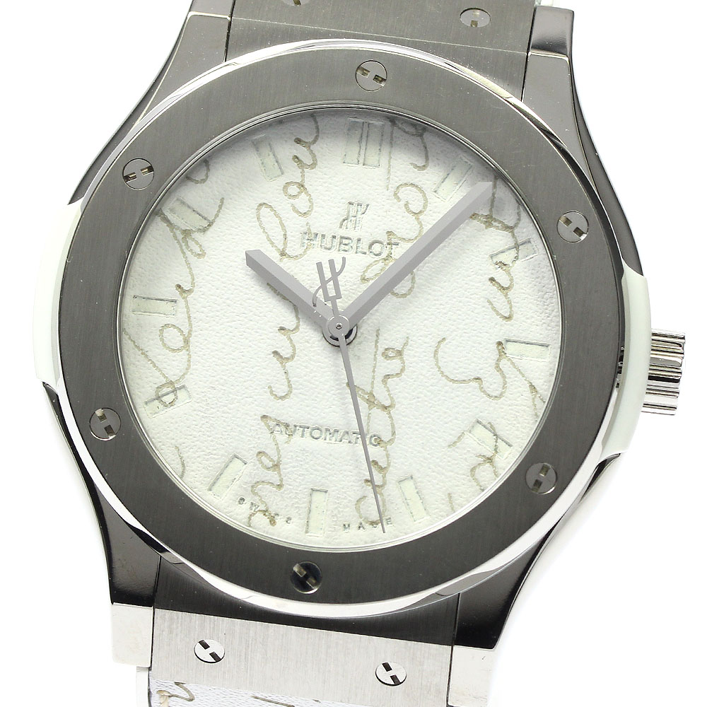 ウブロ HUBLOT 511.NE.050W.VR.JBER19 古典派音楽・核融合反応 ベルルッティ スクリット AT メンズ 美品 _801234【中古】 メンズ腕時計-腕時計