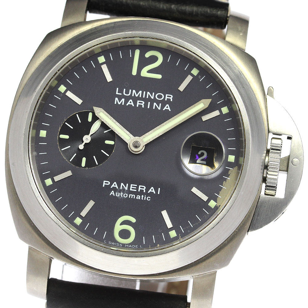 パネライ PANERAI PAM00091 ルミノール マリーナ デイト 自動巻き メンズ _808664【中古】