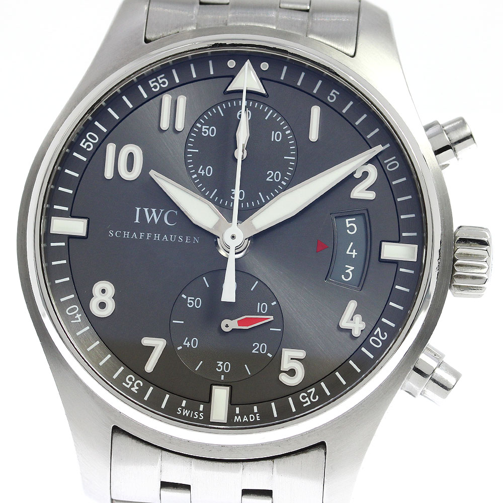 IWC IWC SCHAFFHAUSEN IW387804 パイロットウォッチ スピットファイア クロノグラフ 自動巻き メンズ 保証書付き_808069【中古】