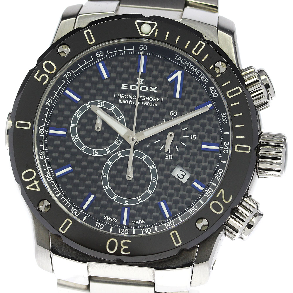 【楽天市場】エドックス EDOX 10221 クロノオフショア1 クロノグラフ クォーツ メンズ 良品 保証書付き_800416【中古】：CLOSER