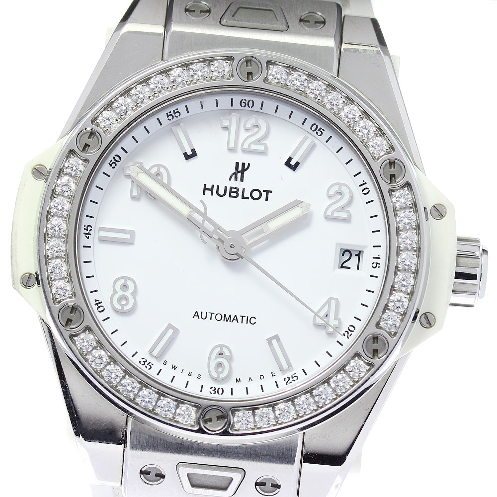 ウブロ HUBLOT 465.SE.2010.RW.1204 ビッグバン 一鳴らす スチール写真 金剛石 自動小銃一巻き ボーイズ 箱・お墨付き付き添い人_814057【中古】