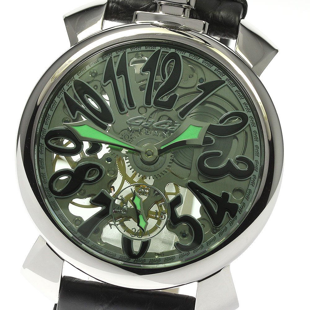 Gaga　Manuale　マヌアーレ　48　カーボンベゼル　ガガミラノ　手巻 Manuale 48mm マヌアーレ48mm - GaGa MILANO -ガガミラノ