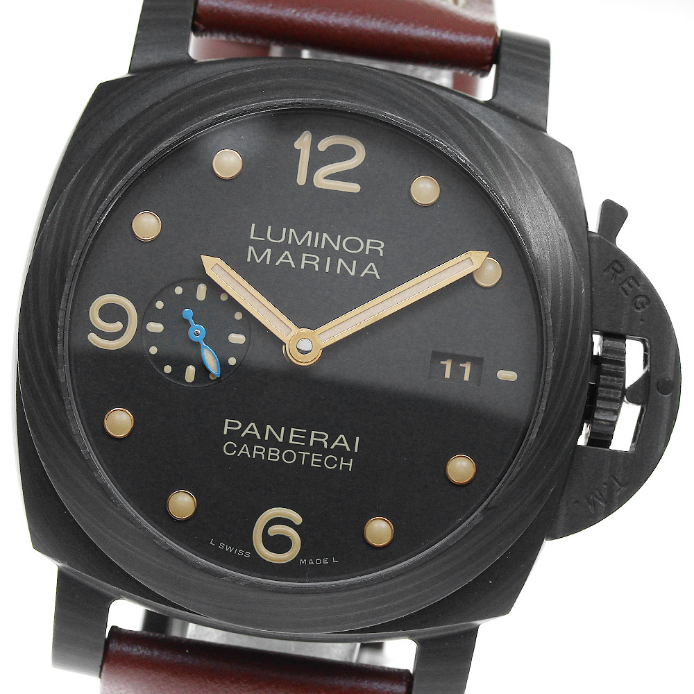 パネライ PANERAI PAM00661 ルミノールマリーナ 1950 カーボテック デイト 自動巻き メンズ 美品 _816481【中古】