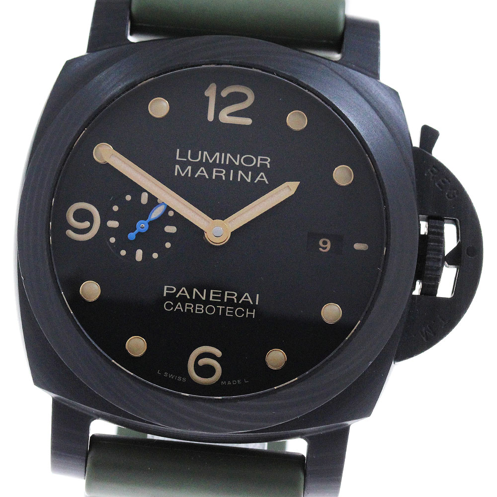 パネライ PANERAI PAM00661 ルミノールマリーナ 1950 カーボテック デイト 自動巻き メンズ 良品 _816482【中古】｜CLOSER