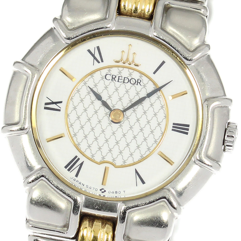 楽天市場】【SEIKO】セイコー クレドール エントラータ ダイヤ YGコンビ 5A70-0220 クォーツ レディース_705378【中古】 :  CLOSER