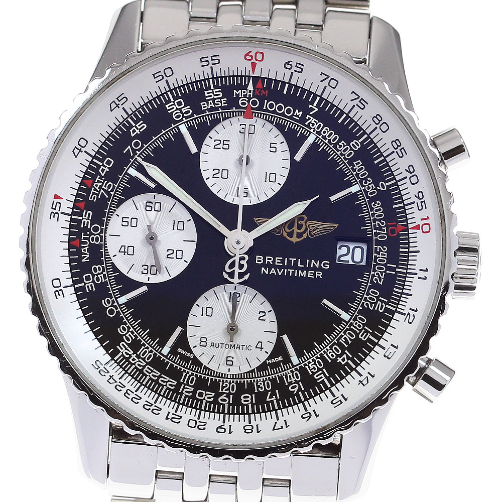 【楽天市場】ブライトリング BREITLING A13322 オールドナビタイマー クロノグラフ デイト 自動巻き メンズ _791313 ...
