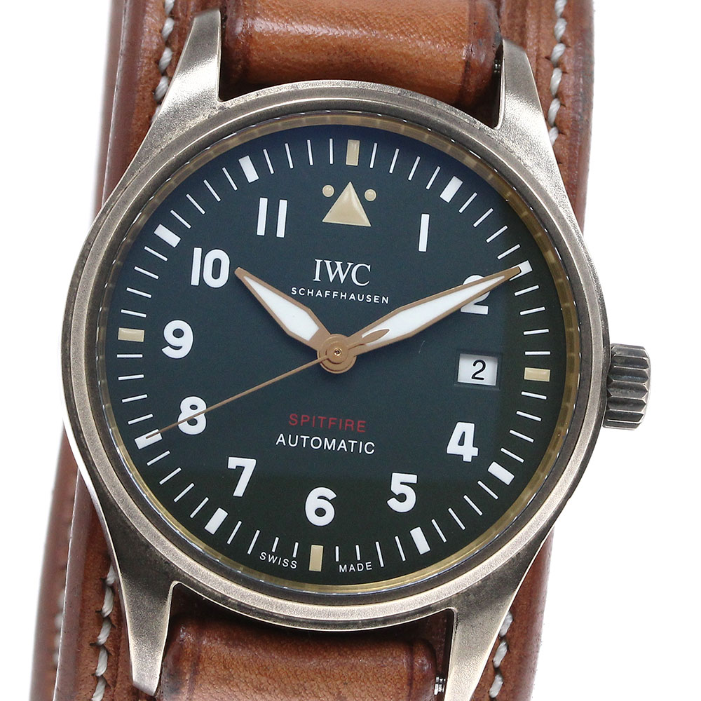 IWC SCHAFFHAUSEN IW326802 スピットファイア デイト 自動巻き メンズ 良品 保証書付き_820266【中古】