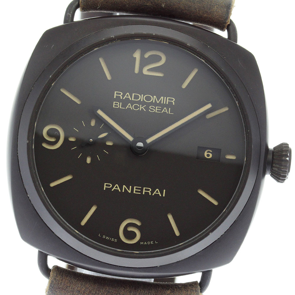 パネライ PANERAI PAM00505 ラジオミール コンポジット ブラックシール3デイズ スモールセコンド デイト 自動巻き メンズ _820995【中古】
