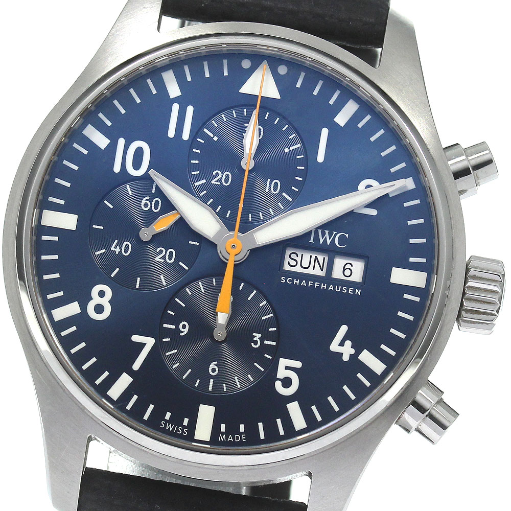 IWC IWC SCHAFFHAUSEN IW377729 パイロットウォッチ クロノグラフ デイデイト 自動巻き メンズ 良品 保証書付き_821024【中古】