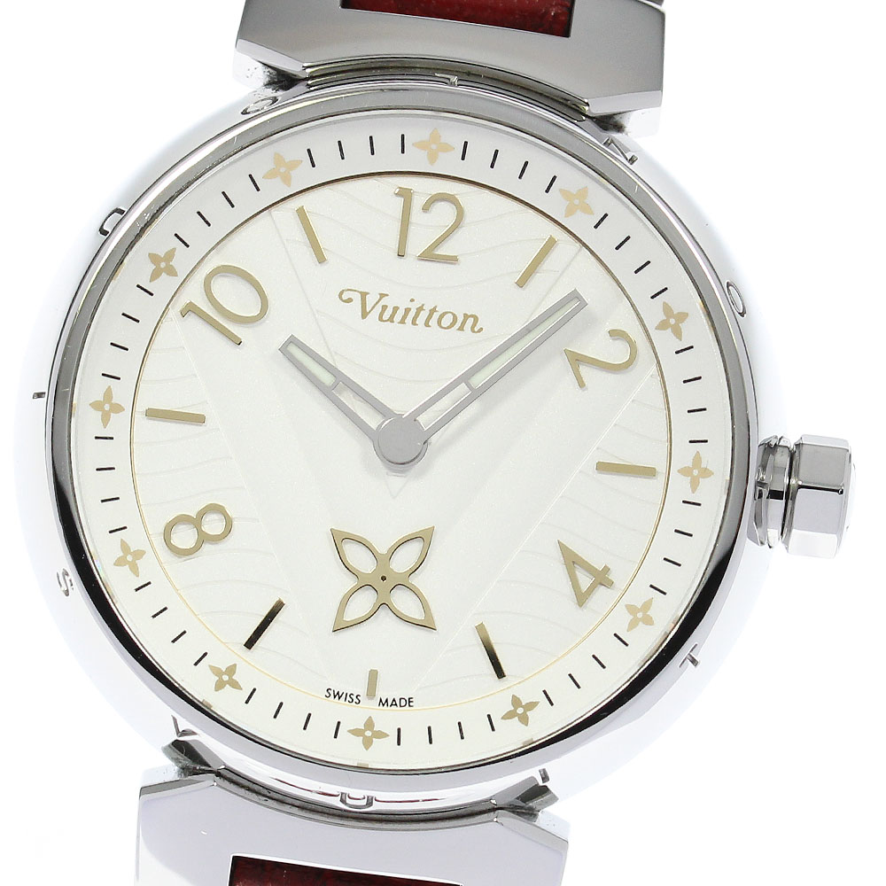 ルイ・ヴィトン LOUIS VUITTON QA092 タンブール 前衛派MM スモール秒 石英 ボーイズ 箱付き添い人_819501【中古】