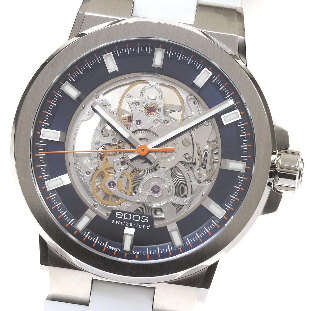楽天市場】☆美品【EPOS】エポス スケルトン 8デイズ 3340 手巻き 楽天市場】☆美品【EPOS】エポス スケルトン 8デイズ 3340 手巻き