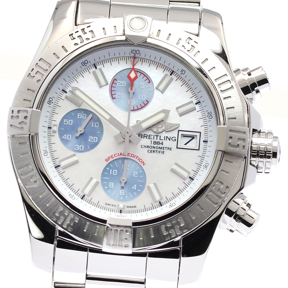 ブライト輪っか BREITLING A13381 アベンジャー2 クロノグラフ 自動小銃一巻き メンズ _825017【中古】