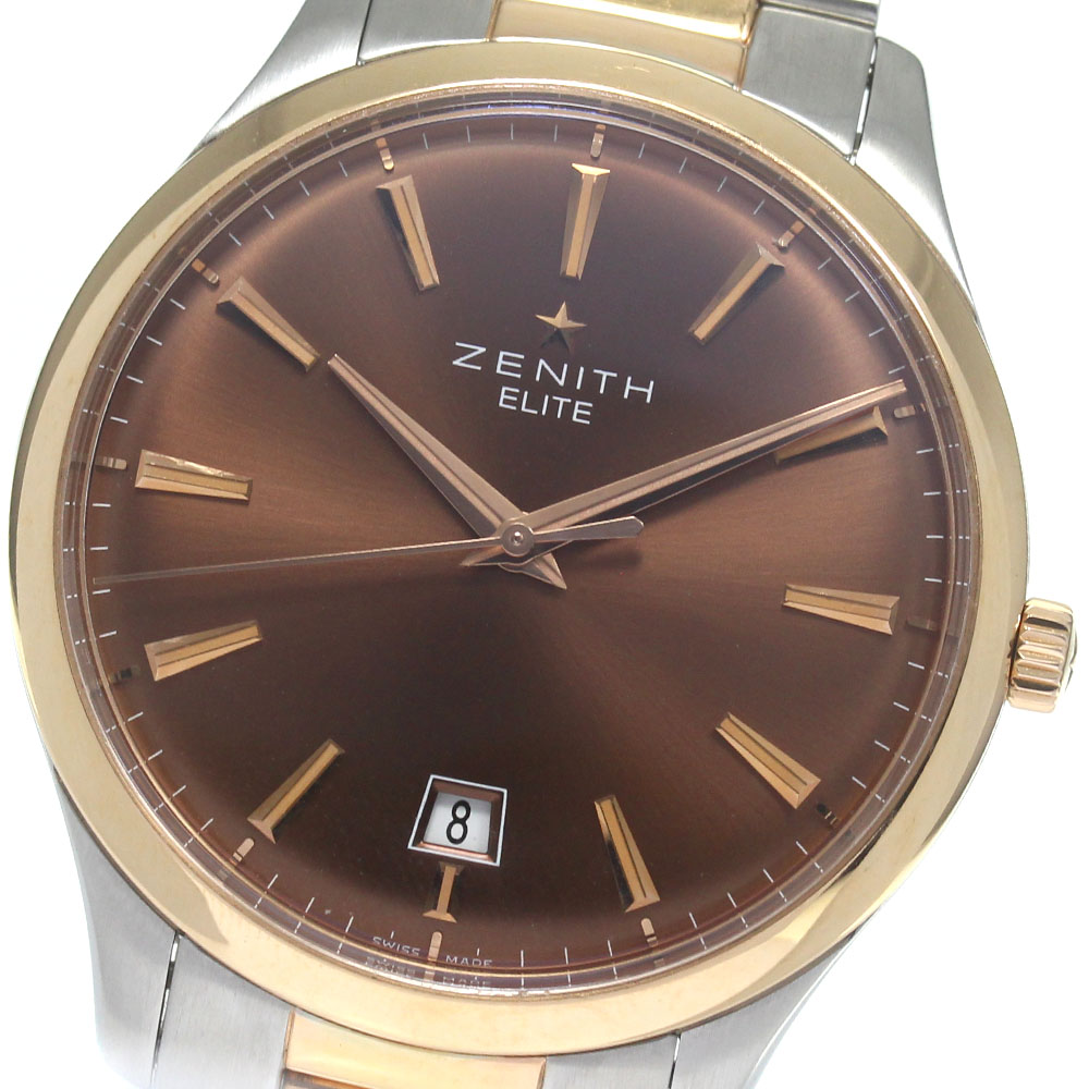 ゼニス ZENITH 51.2020.670 旗がしら 中心的秒 デイト 自動小銃一巻き メンズ 御墨付き付き添い人_826774【中古】 メンズ腕時計-腕時計