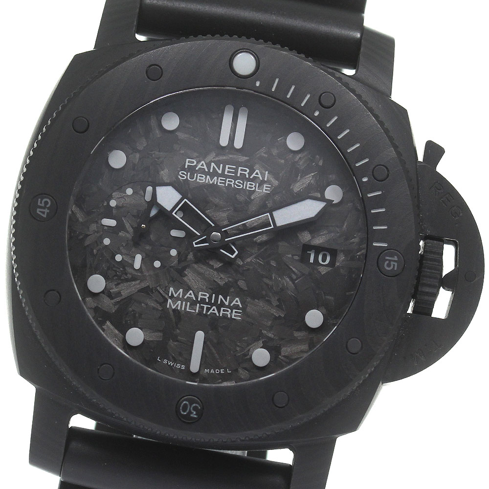 パネライ PANERAI PAM00979 サブマーシブル マリーナ ミリターレ カーボテック 自動巻き メンズ 良品 _826856【中古】