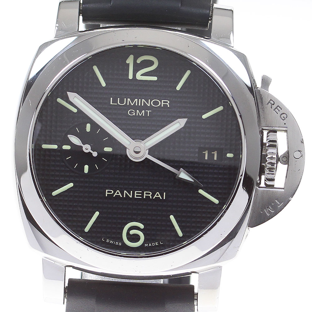 パネライ PANERAI PAM00535 ルミノール1950 3デイズ アッチャイオ GMT 自動巻き メンズ _826850【中古】