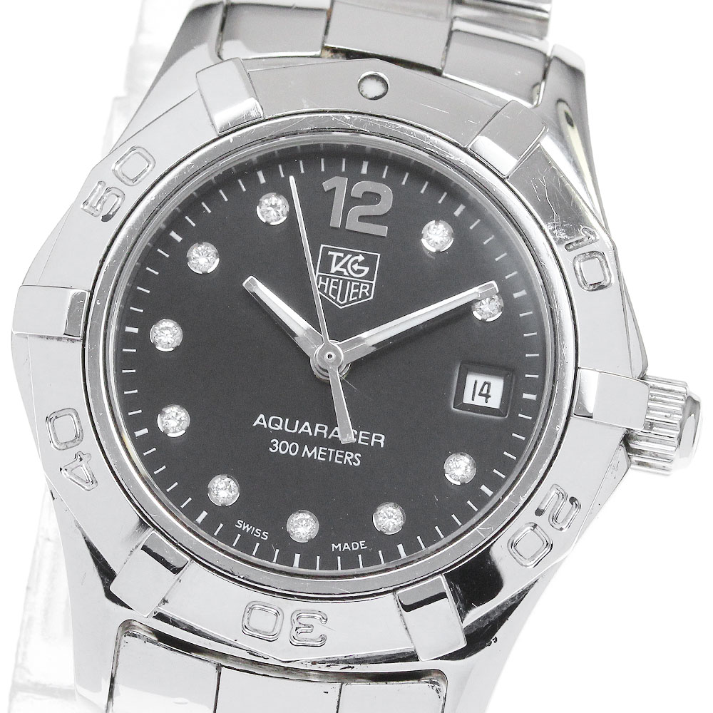 タグホイヤー TAG HEUER WAF141C アクアレーサー 10Pダイヤ クォーツ レディース _825566【中古】