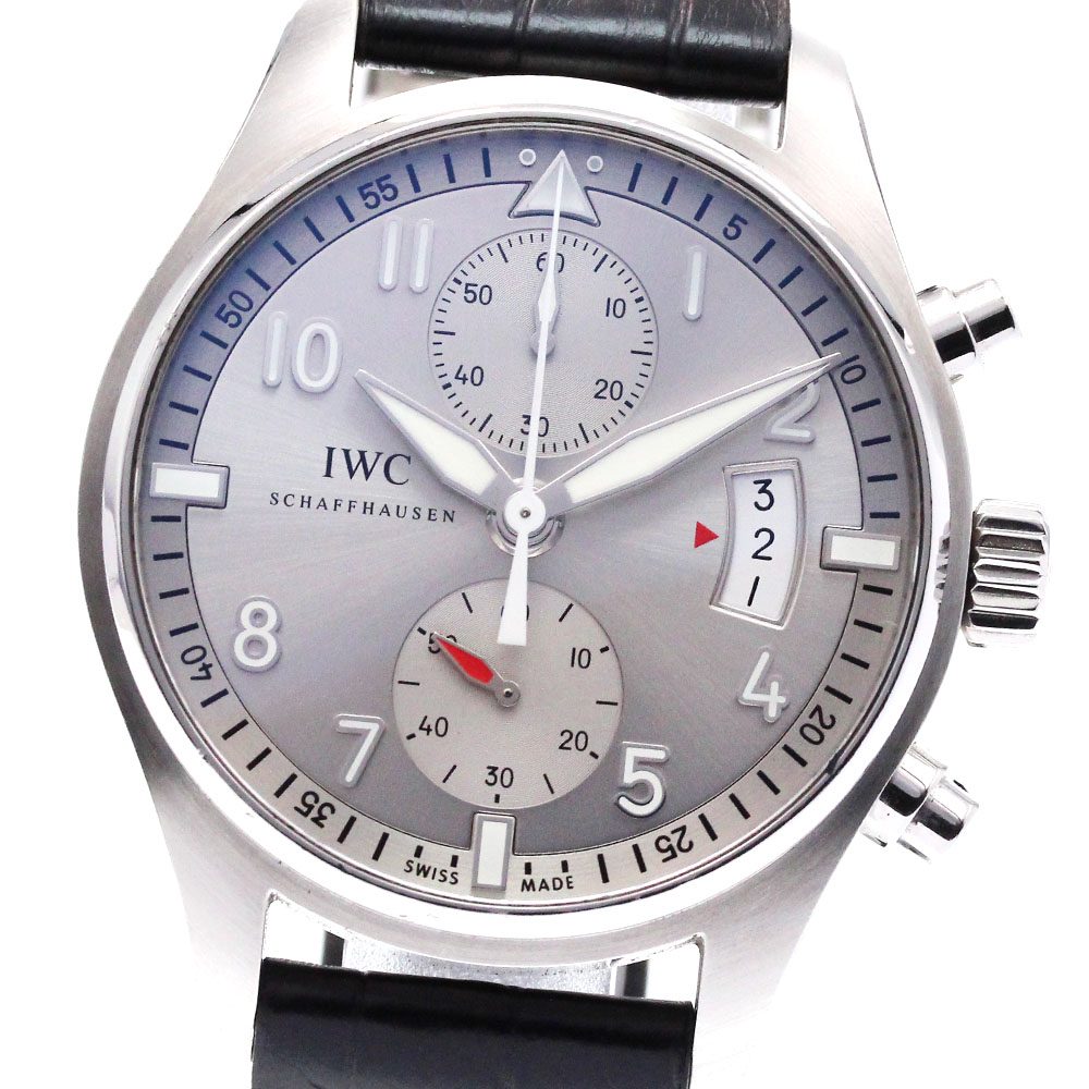 IWC IWC SCHAFFHAUSEN IW387809 パイロットウォッチ ジュ・エアー クロノグラフ 自動巻き メンズ _826731【中古】