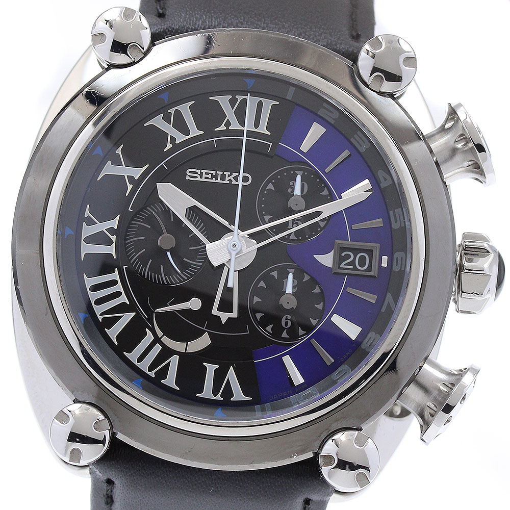 セイコー SEIKO SBLA093/5R86-0AS0 ガランテ クロノグラフ スプリングドライブ メンズ 保証書付き_831398【中古】