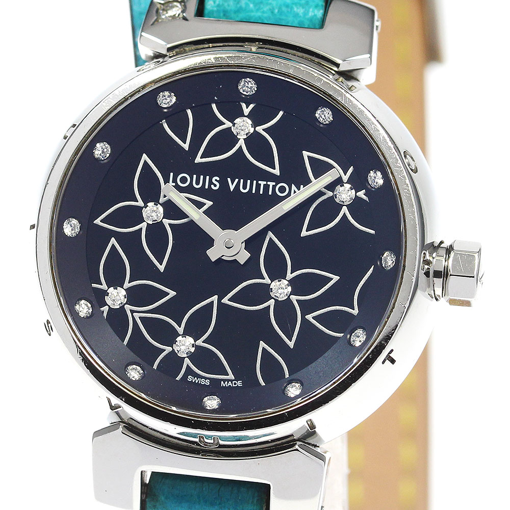 ルイ・ヴィトン LOUIS VUITTON Q121G タンブール ラブリー 18P金剛石 石英 レディース _827619【電子ボルト10】【中古】