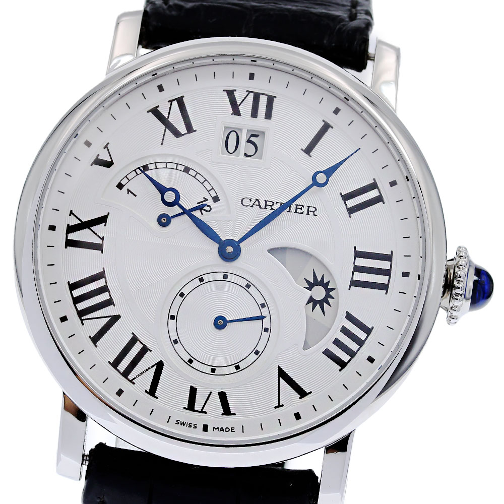 カルティエ CARTIER W1556368 ロトンド ドゥ カルティエ グランドデイト レトログラード 自動巻き メンズ 保証書付き_820831【中古】