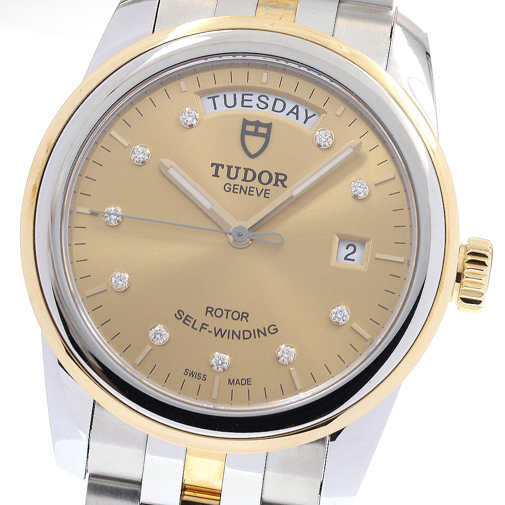 【楽天市場】チュードル TUDOR 56003 グラマー デイトデイ 10Pダイヤ 自動巻き メンズ 極美品 箱・保証書付き_834501 ...
