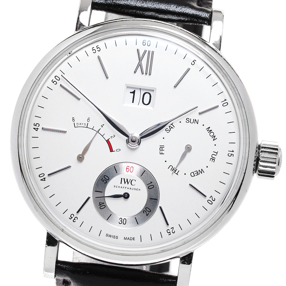 IWC IWC SCHAFFHAUSEN IW516201 ポートフィノ ハンドワインド デイ＆デイト 手巻き メンズ _831989【中古】