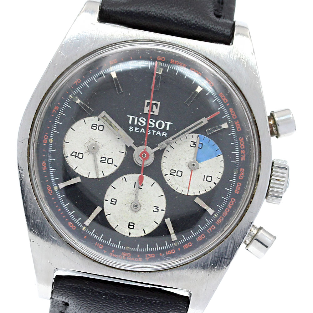 ★TISSOT ティソ クロノグラフ 裏スケ 自動巻き デイト 純正ブレス 547767-1.jpg