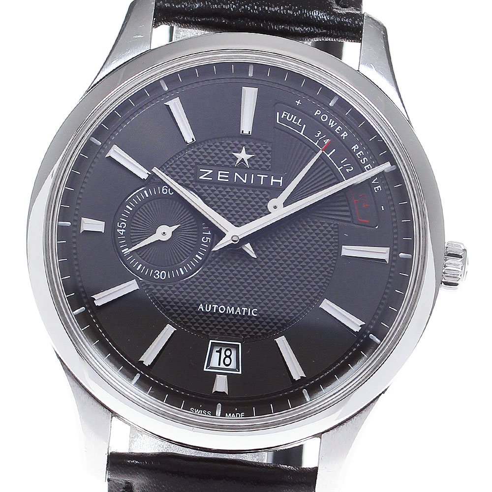 ゼニス ZENITH 03.2120.685/22.C493 キャプテン エリート パワーリザーブ 自動巻き メンズ 箱・保証書付き_836149【ev20】【中古】