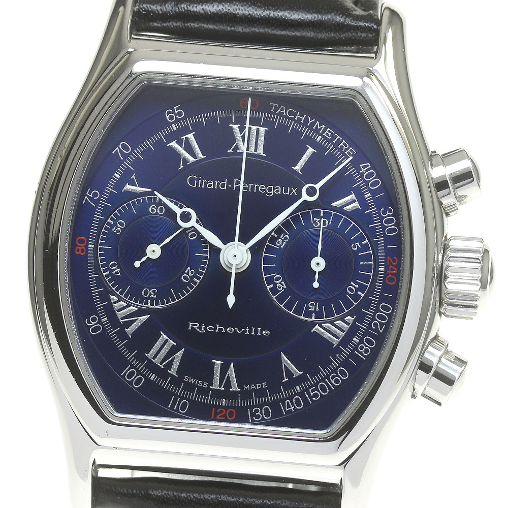 ジラール・ペルゴ GIRARD PERREGAUX 2710 リシュビル クロノグラフ 手一巻き メンズ _838309【中古】