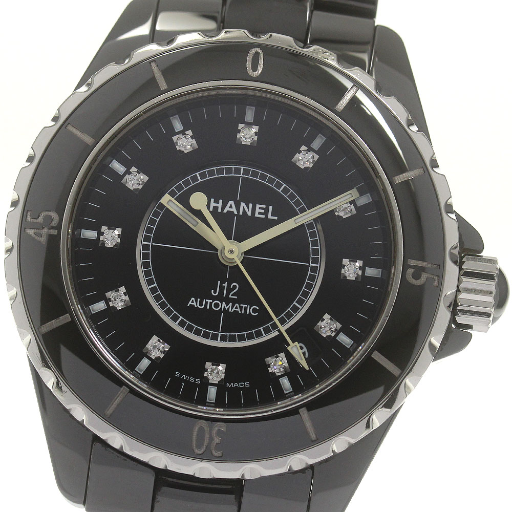 楽天市場】シャネル CHANEL H1626 J12 38mm 黒セラミック 12Pダイヤ  