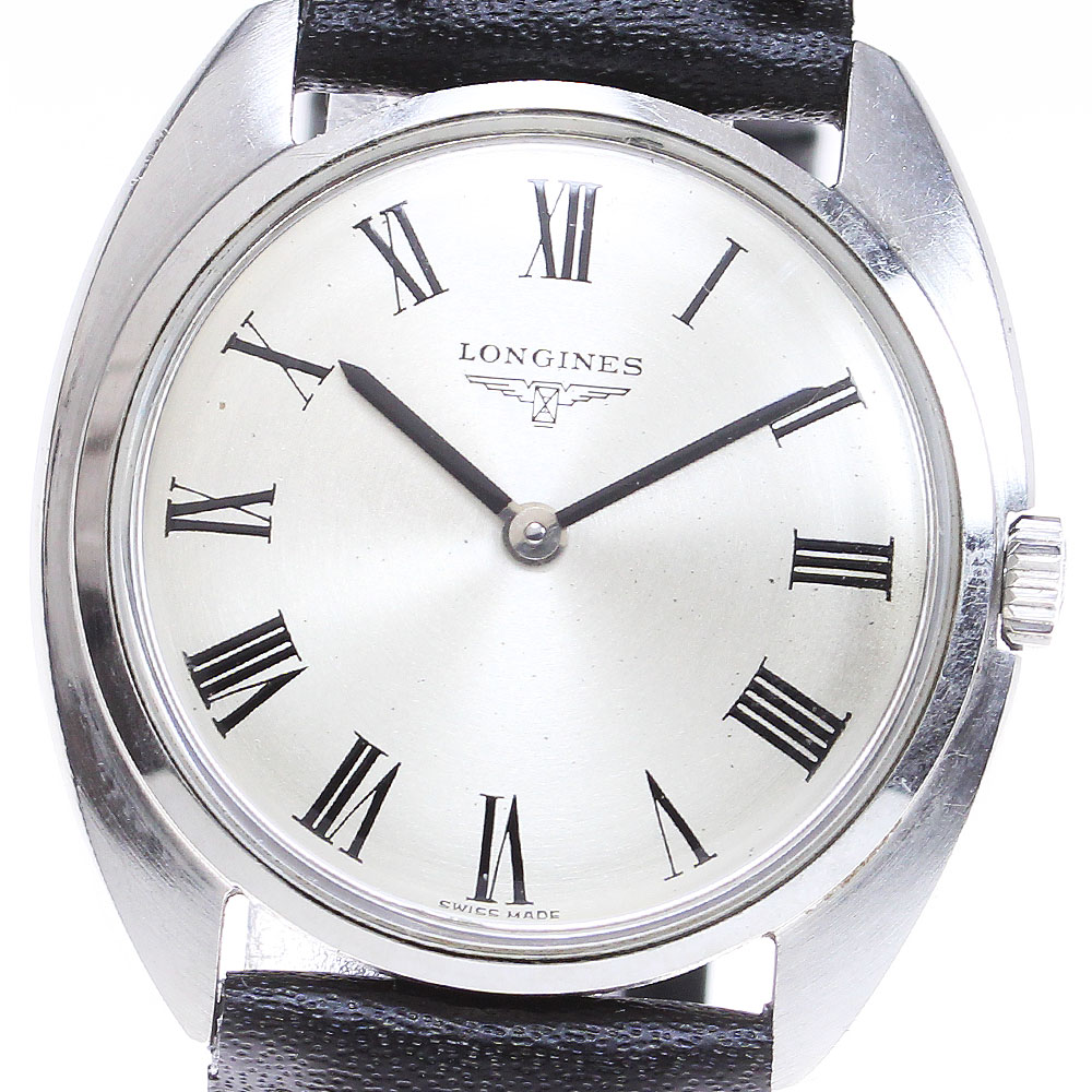 ‼️ヴィンテージ‼️ ロンジン　メンズ　手巻腕時計　スクエア LONGINES 14金無垢の輝き 【ロンジン スクエア カレ