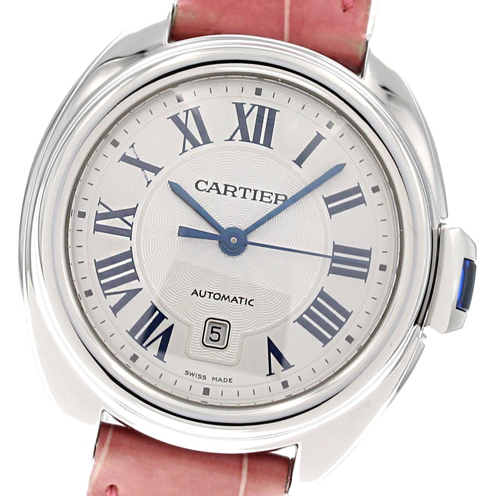 カルティエ CARTIER WSCL0016 クレ ドゥ カルティエ デイト 自動小銃一巻き メンズ 美品 御墨付き付き添い人_842764【中古】