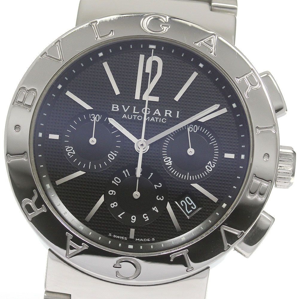 ブル小峡谷 BVLGARI BB42SSCH ブルガリブルガリ クロノグラフ 自動小銃一巻き メンズ 良品 _843473【中古】 腕時計-メンズ腕時計