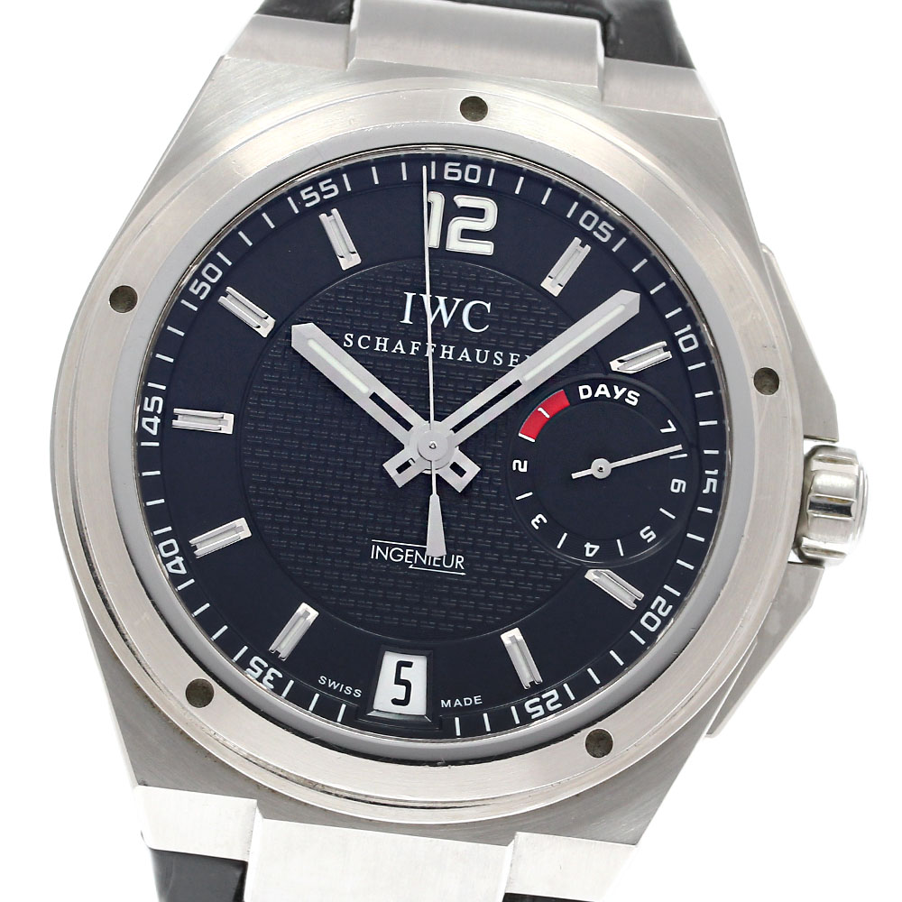胴締め訳あり IWC IWC SCHAFFHAUSEN IW500501 ビッグインヂュニア 7デイズ 自動小銃一巻き メンズ 御墨付き付き添い人_845181【電子ボルト15】【中古】 メンズ腕時計-腕時計