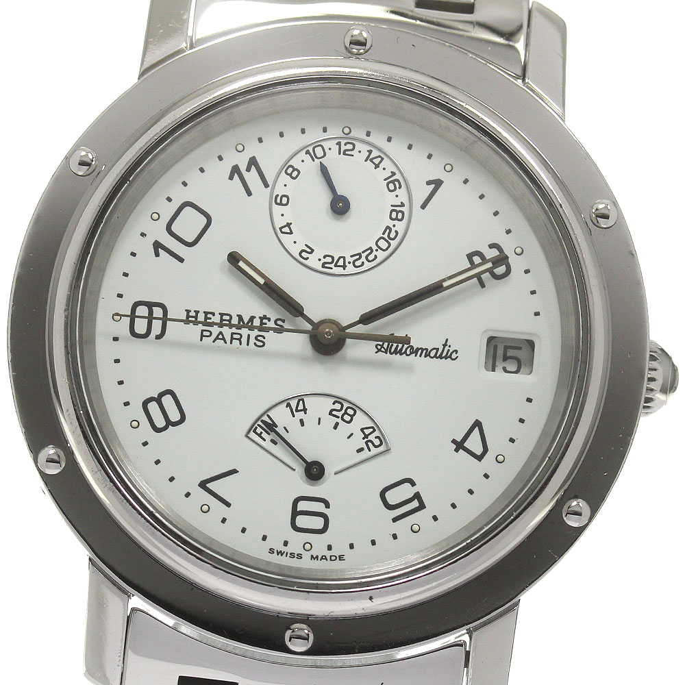 エルメス HERMES CL5.710 クリッパー パワーリザーブ 自動巻き メンズ _845043【ev15】【中古】