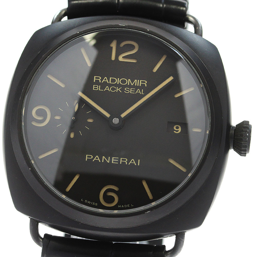 パネライ PANERAI PAM00505 ラジオミール コンポジット ブラックシール 3デイズ スモールセコンド 自動巻き メンズ _845842【中古】
