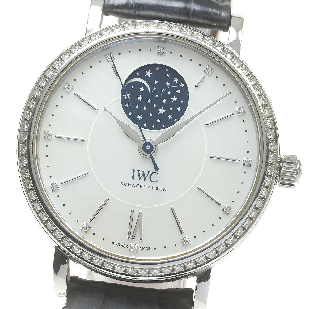 IWC IWC SCHAFFHAUSEN IW459001 ポートフィノ オートマティック 37 12P金剛石 自動小銃一巻き ボーイズ _845682【中古】