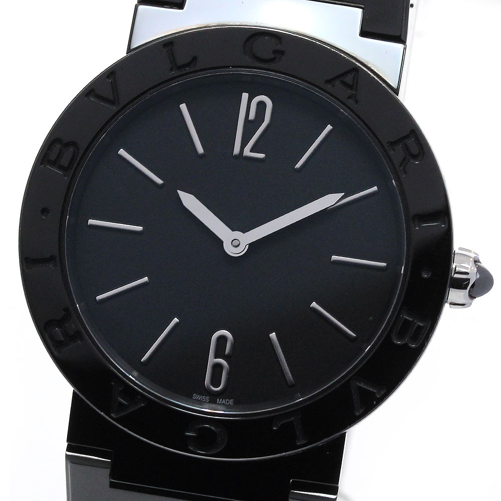 ブルガリ BVLGARI BB33S/103557 ブルガリブルガリ DLC加工 クォーツ メンズ 保証書付き_848907【中古】
