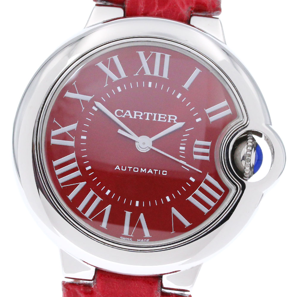 カルティエ CARTIER WSBB0022 バロンブルー 自動巻き レディース 良品 保証書付き_845626【中古】
