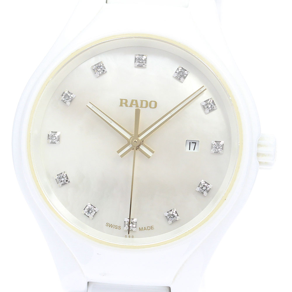 ラドー RADO R27061902/111.0061.3 トゥルー 12P金剛石 デイト 石英 レディース _848588【中古】