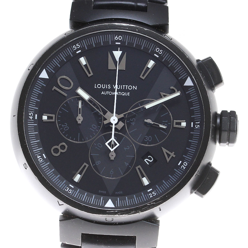 ルイ・ヴィトン LOUIS VUITTON Q1A62 タンブール クロノグラフ 自動巻き メンズ _848025【中古】|CLOSER