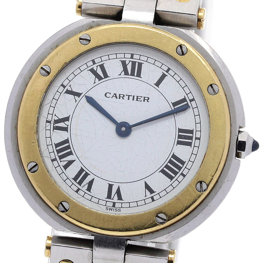 カルティエ サントスラウンド SS/YG 稼働品 楽天市場】☆保証書付き【CARTIER】カルティエ サントスラウンド LM YG