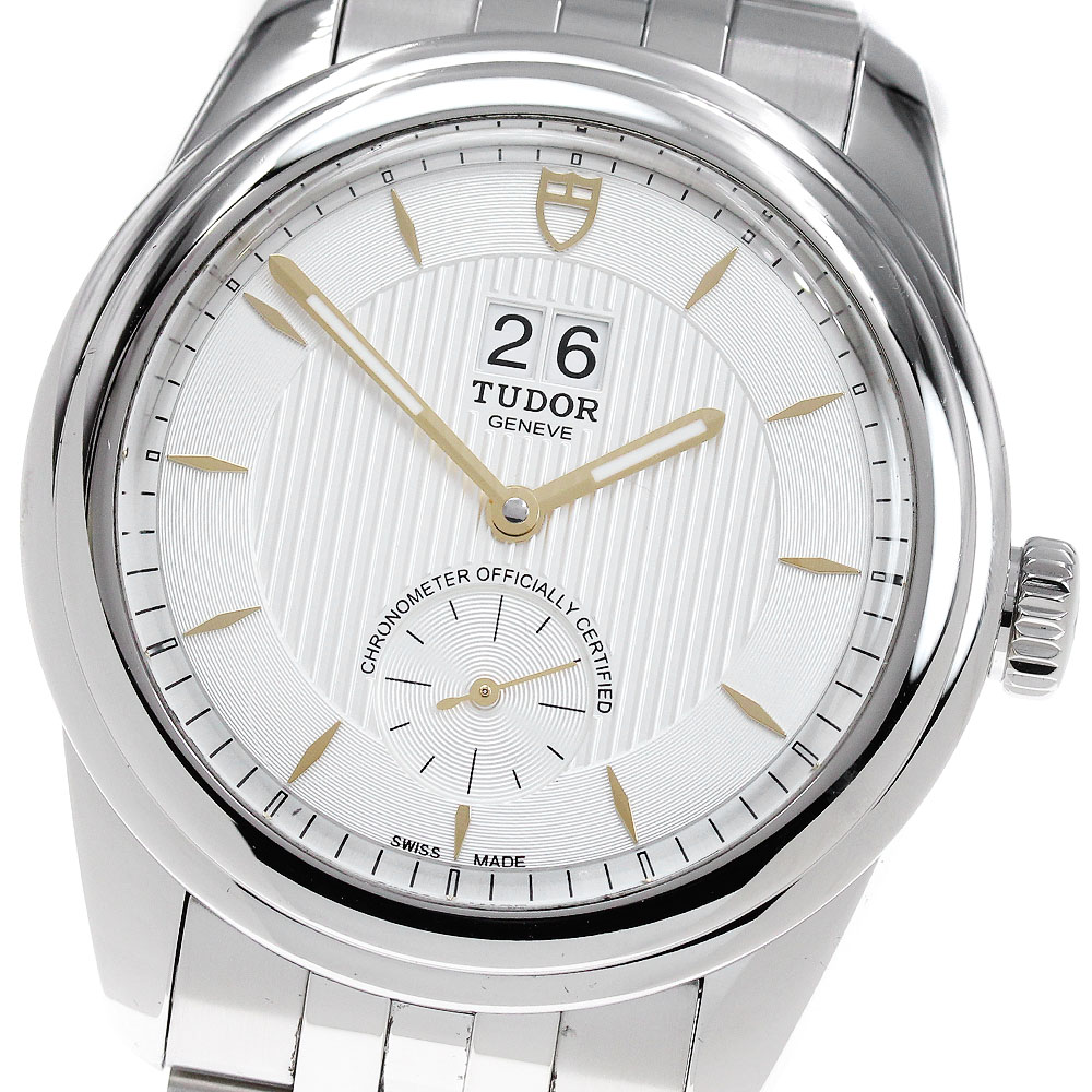 チュードル TUDOR 57100 グラマー ダブルデイト 自動巻き メンズ 良品 保証書付き_849683【中古】｜CLOSER