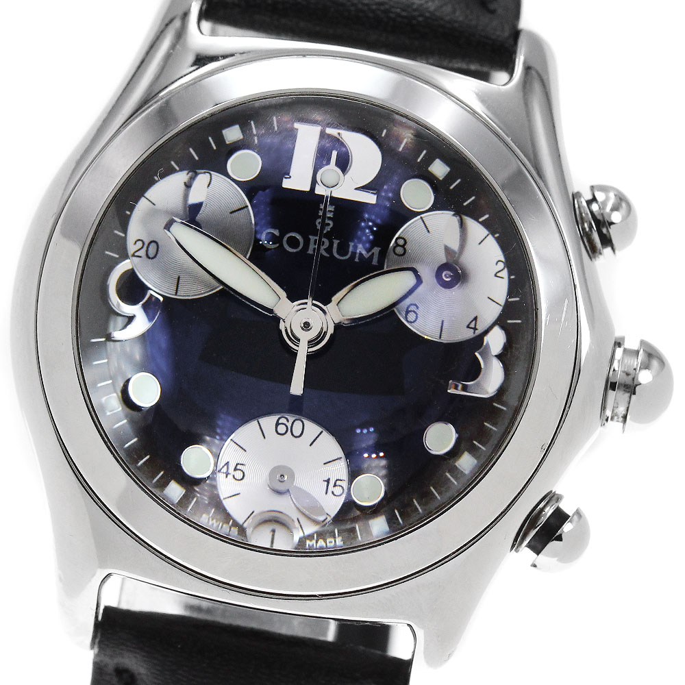 訳あり コルム CORUM 196.250.20 砂上の楼閣 デイト クロノグラフ 石英 レディース _861297【電子ボルト20】【中古】