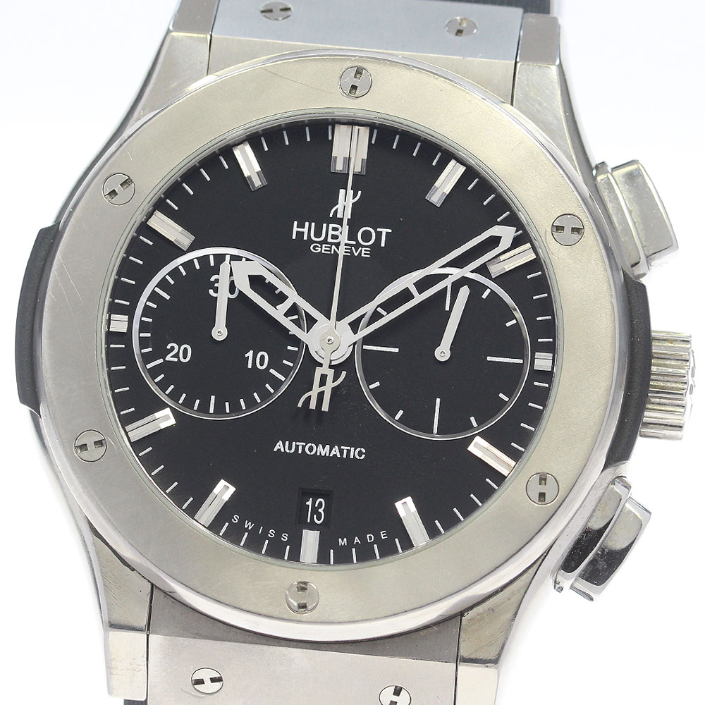 ウブロ HUBLOT 521.NX.1170.LR クラシック フュージョン クロノグラフ チタニウム 自動巻き メンズ 良品 箱付き_847560【中古】