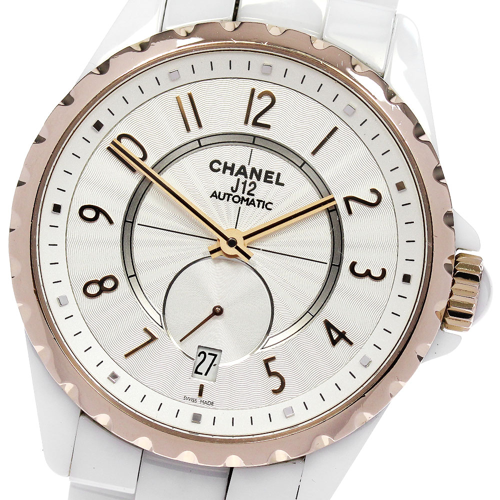 シャネル CHANEL H3839 J12-365 白セラミック 自動巻き メンズ _862196【ev20】【中古】|CLOSER