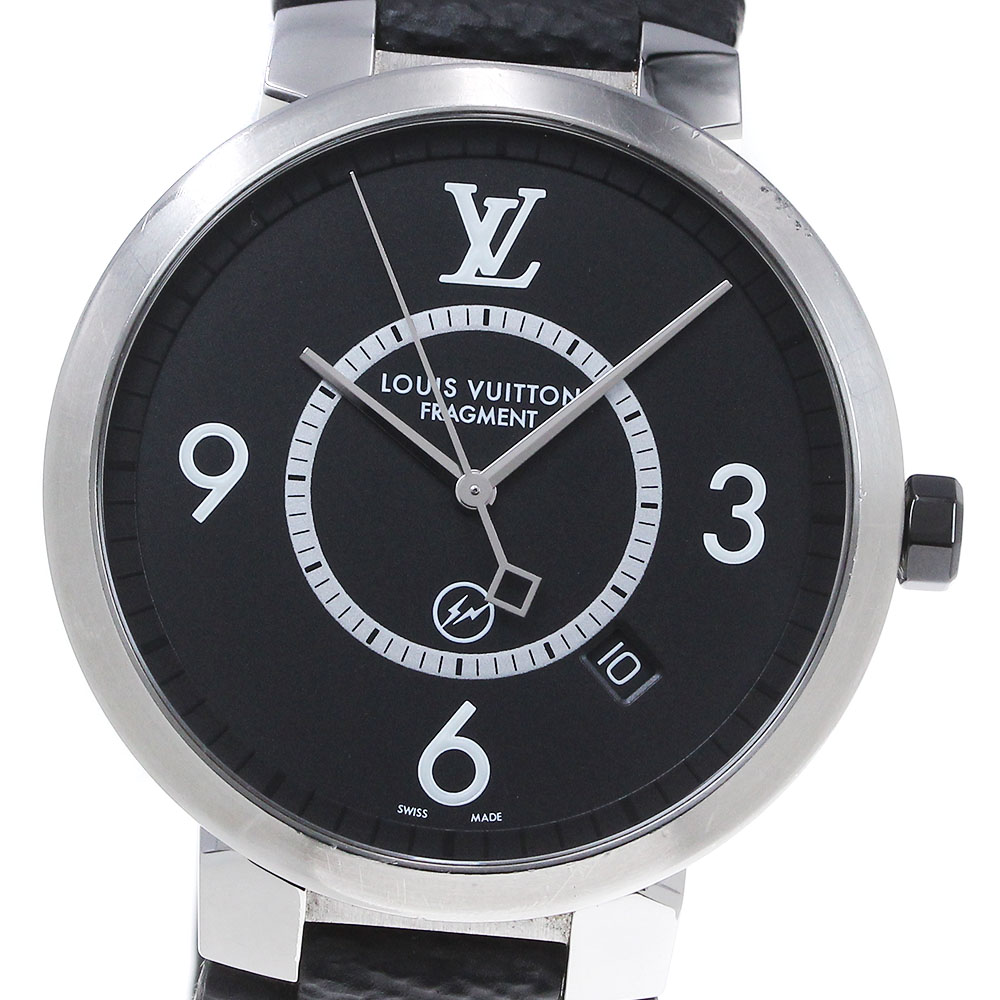 ルイ・ヴィトン LOUIS VUITTON Q1DM1 タンブール スリム フラグメントデザイン クォーツ メンズ _863760【ev10】【中古】｜CLOSER 107,811円