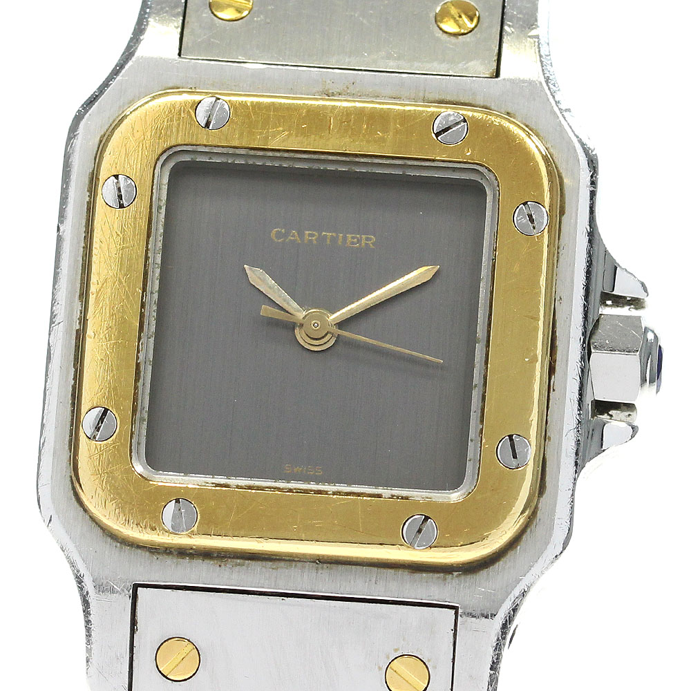 カルティエ CARTIER サントスガルベSM 自動巻き レディース _838405【中古】