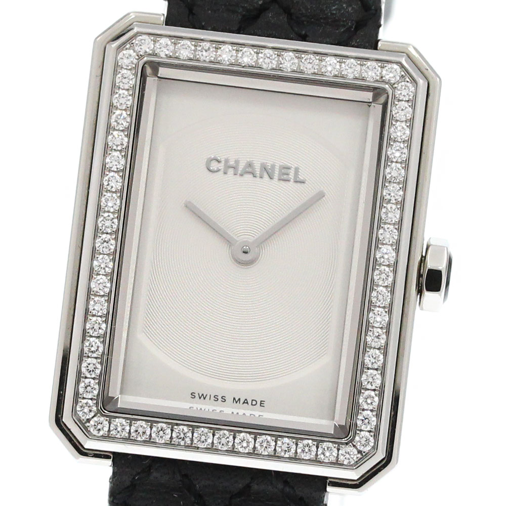 シャネル CHANEL H6955 彼氏 ダイヤベゼル 石英 ボーイズ 内箱付き添い人_865869【中古】