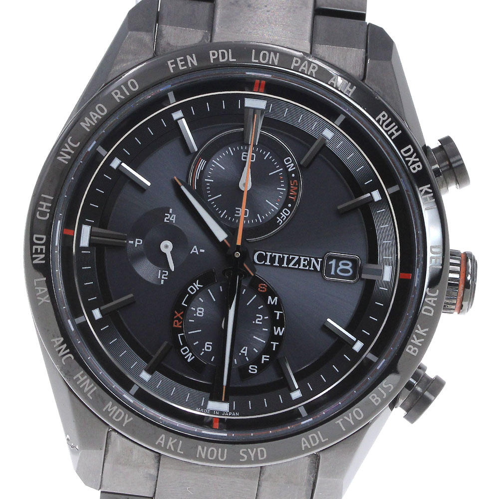 【美品・ジャンク】シチズン アテッサ H804 エコドライブ ソーラー電波 中古【H804-T019731】シチズン（CITIZEN） アテッサ エコ